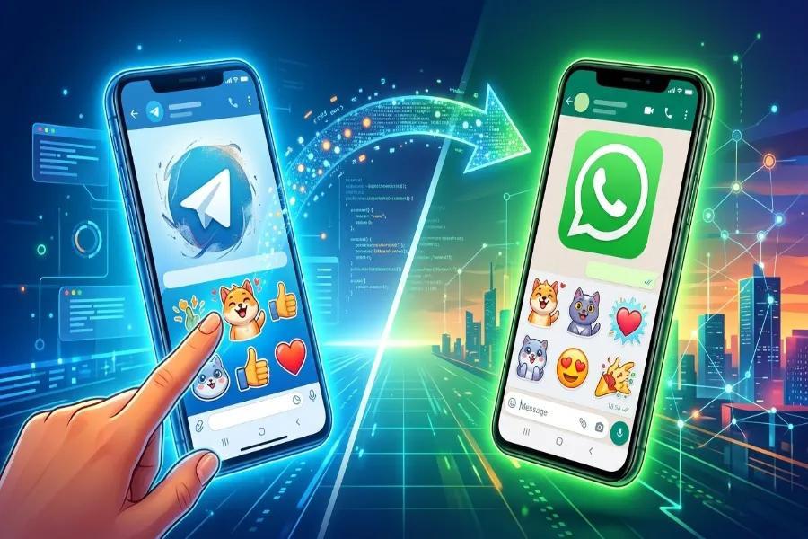 رفع مشکلات رایج در انتقال استیکر از تلگرام به واتساپ